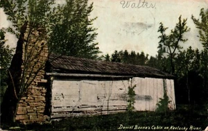 Cartolina Daniel Boone's Cabin on Kentucky River 1908 - Foto 1 di 2