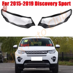 Fit For Discovery Sport 2015-2019 Pair Front Headlight Clear Lens Shell + Glue s - Picture 1 of 12