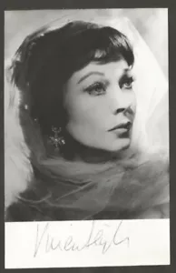 Foto real Actriz india Vivien Leigh con tamaño original firmado 7" x 4 1/2" ¡Aprox! - Imagen 1 de 2