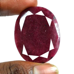 72 CT NATURAL CERTIFIED AFRICAN HUGE RED RUBY OVAL SHAPE LOOSE GEMSTONE - Picture 1 of 3