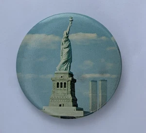 "Pinback botón estatua de la libertad vintage 2,5""" - Imagen 1 de 3