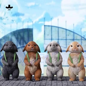 JXK 1/4 Lop Rabbit Animal Pet Simulation Statue Painted 4 Color 10.5*16.5*12.5cm - Picture 1 of 25