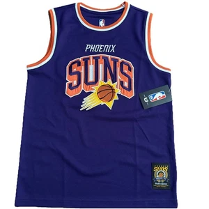 Camiseta de baloncesto NBA Phoenix Suns juvenil talla M 10-12 púrpura logotipo parcheado grande NUEVA - Imagen 1 de 5