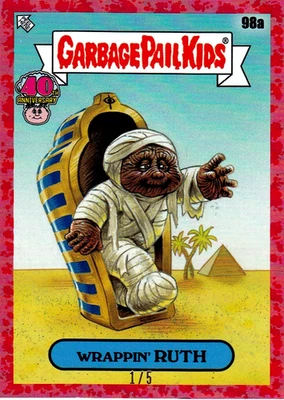 2025 Topps Worst of GPK 40th Anniversary #98a Wrappin Ruth SP Red 1/5 - Image 1 of 2