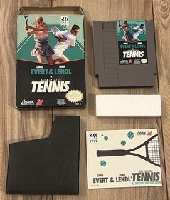 Chris Evert & Ivan Lendl in Top Players Tennis (Nintendo NES, 1989) CIB Tested