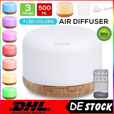 Luftbefeuchter7 Farbe LED Ultraschall Duftöl Aroma Diffuser Humidifier Diffusor - Bild 1 von 4