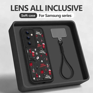 Weihnachts-Lanyard-Silikonhülle für Samsung S25 Ultra S24 S23 A16 A56 A55 Cover - Bild 1 von 17