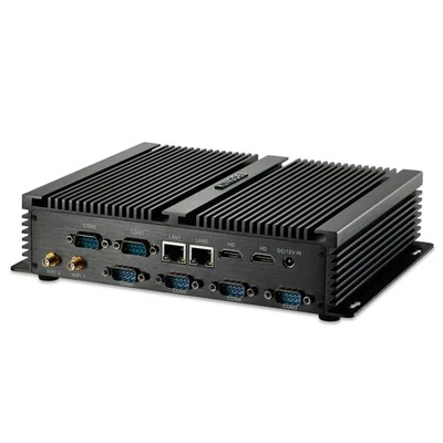 Fanless Mini Desktop Computer, Powerful Industrial PC with Core i7 CPU, 8GB R... - Image 1 of 4