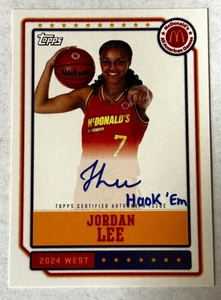 Jordan Lee Auto Inscribe "Hook 'Em" 2024 Topps Chrome McDonalds All American - Bild 1 von 4