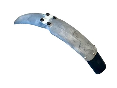 1974 Honda XL125 Front Fender Assembly OEM Silver W/ Mud Flap XL 125 - Image 1 of 4