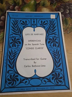 Guitarra Clásica Luys De Narvaez Diferencias On The Conde Claros Partituras Raras Foto 1 de 2