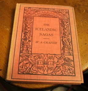 The Icelandic Sagas ~ W.A. Cragie ~ 1913 Cambridge sm. HC w/ pullout map (UK) - Foto 1 di 5