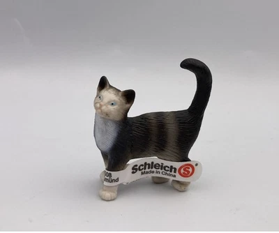 Schleich Standing GREY ABBY CAT Doméstico 13122 Figura Gatito Retirado 1997 Foto 1 de 3