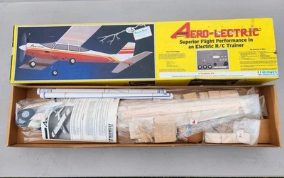 Vintage Midwest Aero-Lectric Airplane 50" Balsa R/C Trainer Kit 163 NEW-IN-BOX!! - Image 1 of 4