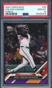 Topps Now Colton Cowser 2024/25 púrpura novato radiocontrol #66 Baltimore Orioles PSA 10 - Imagen 1 de 3