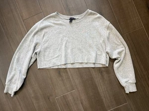 Forever 21 Cropped Fleece Pullover Crop Top Größe M Medium EUC - Bild 1 von 4
