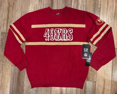 NEW Men’s NFL Team Apparel San Francisco 49ers Knitted Sweater- Xmas Size M - Image 1 of 2