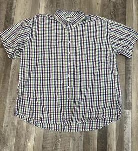 Cutter and Buck Mens 3XB plaid collared short sleeve multicolor button up - Picture 1 of 6
