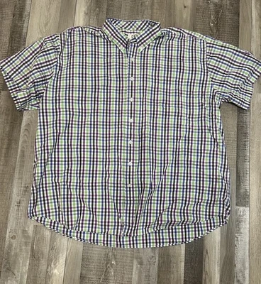Cutter and Buck Mens 3XB plaid collared short sleeve multicolor button up - Image 1 of 4