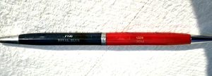 "#106 RED/ROYAL BLUE*H.J. Hortie General Contractor" Double Drive Working Pencil - Picture 1 of 19