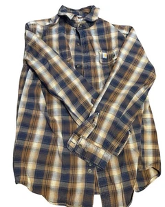 Carhartt Herren Flanell Hemd Braun Baumwolle Original Fit Workwear Gr. M - Bild 1 von 8