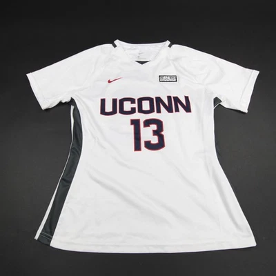 UConn Huskies Nike Game Jersey - Soccer Women's White/Navy Used - Image 1 of 4