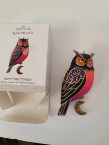 Hallmark 2016 Happy "Owl"oween Halloween Keepsake Ornament New  - Foto 1 di 3