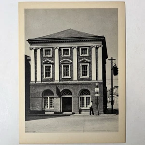 Newport RI Brick Market Vintage Kollotypie Fotodruck Rhode Island Architektur - Bild 1 von 3