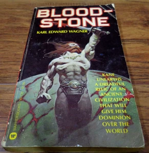 BLOODSTONE KARL EDWARD WAGNER (WARNER BOOKS PAPERBACK 1975) FRANK FRAZETTA ART - Imagen 1 de 5