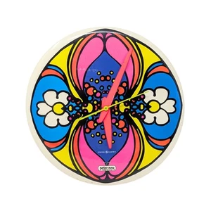 60er Jahre Peter Max "Daisy Reflection" Psychedelische Wanduhr von General Electric - Bild 1 von 11