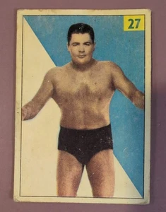 1955-56 Parkhurst Wrestling Card - Larry Moquin - #27 - Picture 1 of 2