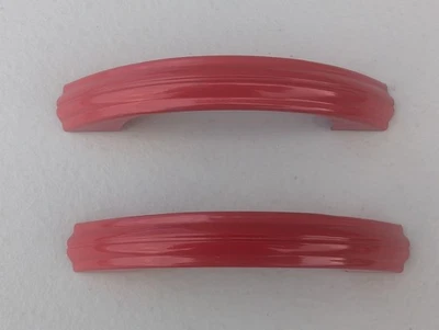 Lote de 2 centros de metal rojo 3 1/2” 2 7/8” tocador armario tirador Foto 1 de 4