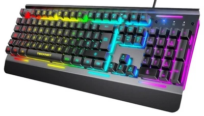 RGB Wired Gaming Keyboard, Black - EKB01002BK03 - Image 1 of 4