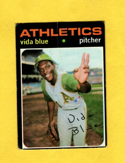 Topps Vida Blue #544 Oakland Athletics 1971 buen envío gratuito Foto 1 de 3