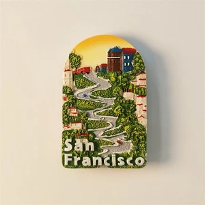 Imán de nevera San Francisco pegatina de refrigerador decoración del hogar resina recuerdo de EE. UU. - Imagen 1 de 4