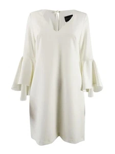 Betsy & Adam Women's Bell Sleeve V-Neck Sheath Dress - Picture 1 of 8