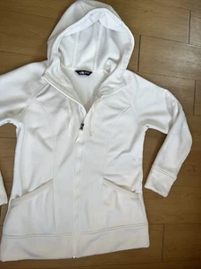Felpa con cappuccio The North Face donna taglia large avorio full zip pile giacca - Foto 1 di 12