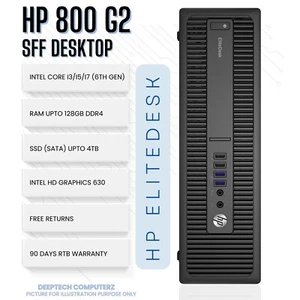 HP EliteDesk 800 G2 SFF Intel Core i7-6700 6th Gen 64GB RAM DDR4 2TB SSD Wi-Fi - Afbeelding 1 van 7