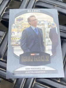 Upper Deck 2022 Marvel Allure Sam Rockwell as Justin Hammer BLACK RAINBOW Card 5
