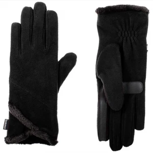 isotoner Women's Stretch Fleece Gloves With smartDri, Black, One Size, $50 - Picture 1 of 2