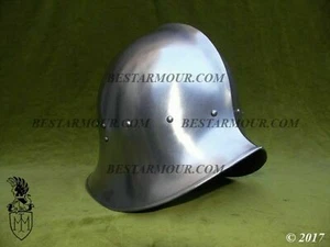 Medieval Sombrero de Caldera Casco larpa juego de rol infantería española RÉPLICA 20GA - Imagen 1 de 4