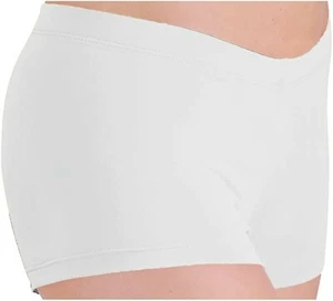 DanceNwear Little Girls White Booty Shorts Size 4-6 - Picture 1 of 4