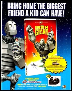 PTP128 MAGAZINWERBUNG 11X8" DER EISERNE RIESE DVD FILM - Bild 1 von 1