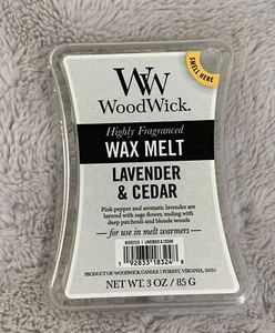 Woodwick LAVENDER & CEDAR Scented Wax Melt Tart 85g 3 0z High Frangrance - Picture 1 of 8