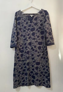 White Stuff Dress Navy Grey Pockets UK 12 - Picture 1 of 11