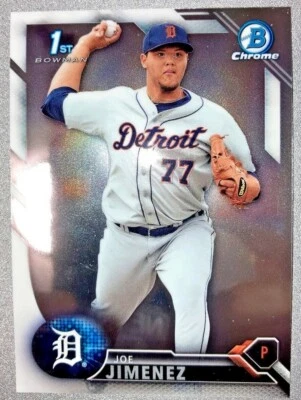 2016 BOWMAN CHROME PROSPECTS BASEBALL CARD #BCP225 JOE JIMENEZ - Image 1 of 2