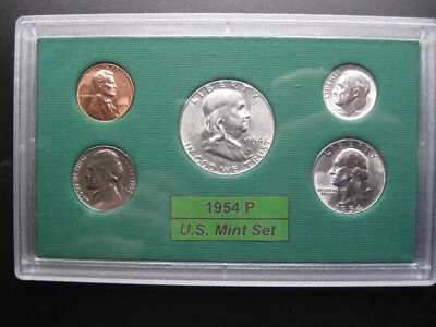Juego 1954 P US Mint plata brillante ¡sin circular! Foto 1 de 4