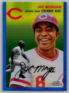 Scheda MLB 2023 Topps Chrome Platinum #427 Joe Morgan Blue Prism Cincinnati Reds - Foto 1 di 2