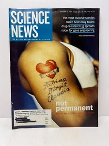 Science News Magazine-October 13, 2007 - Not Permanent Tattoo Ink Allows Change - Picture 1 of 5