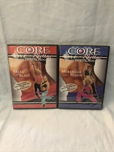 Lot of 2 DVDs Core Rhythms Dance Exercise Program Salsa Blast Merengue Mania - Picture 1 of 9